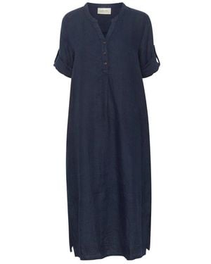 Cream Midi Dresses - Blue