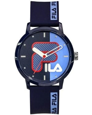 Fila Accessoires ,Blauw Volwassen Horloge Style 42 Mm Band Siliconen 38-326