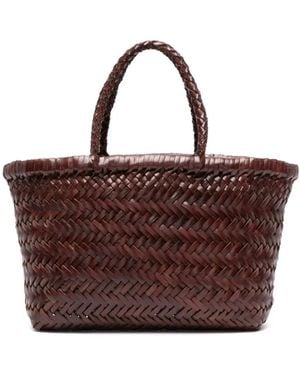 Dragon Diffusion Flache Geflochtene Ledertasche - Rot