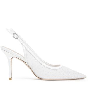 Stuart Weitzman Mesh slingback sandalen - Weiß