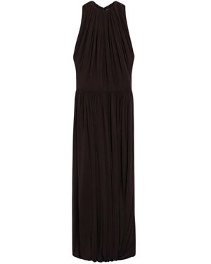 Alaïa Ebony Twisted Jersey Dress - Black