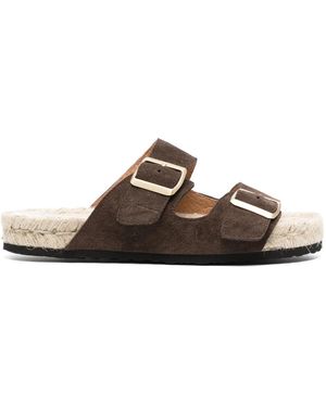 Manebí Schoenen ,Bruin ,Suède Nordic Sandalen