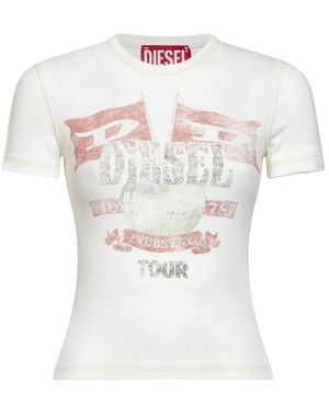 DIESEL Tops ,Wit ,Katoen T-Marsy-Rib