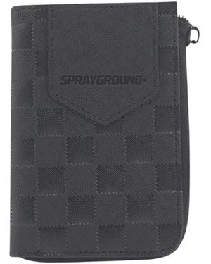 Sprayground Accessoires ,Zwart ,Raised Check Wallet - Grijs