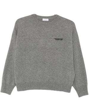Brunello Cucinelli Umweltfreundlicher Crewneck Sweater Grau