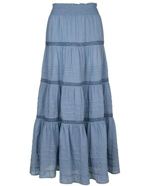 Neo Noir Eleganter Spitzenrock Smoke - Blau