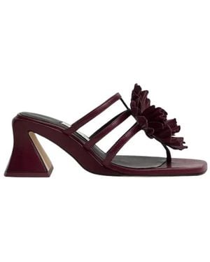 Miista Heeled Mules - Rosso