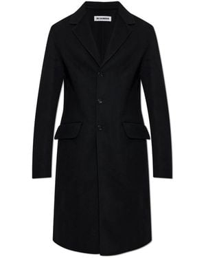 Jil Sander Single-Breasted Coats - Nero