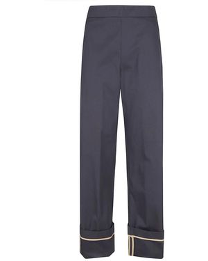 Herno Cropped Trousers - Azul