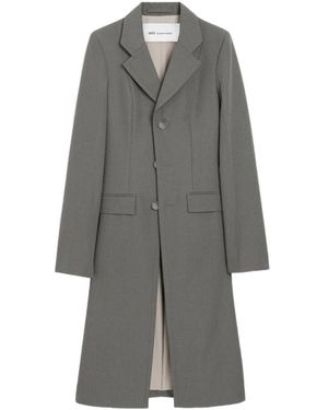 Ami Paris Single-Breasted Coats - Grey