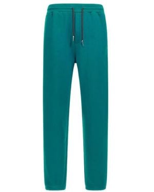 Roberto Cavalli Broeken ,Blauw ,Katoen Joggingbroek Met Monogram Rc