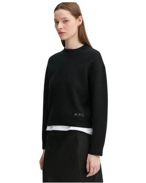 A.P.C. Round-Neck Knitwear - Nero