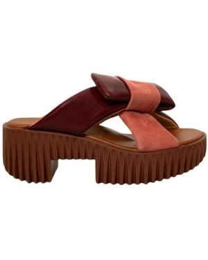 4Ccccees Heeled Mules - Marrone