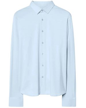 Rrd Langarm Jersey Hemd - Blau