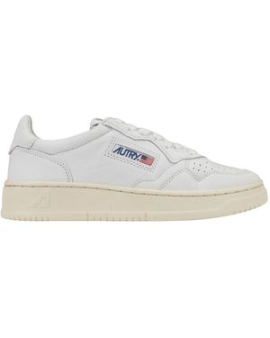 Autry Sneakers in pelle con lacci per donna - Bianco