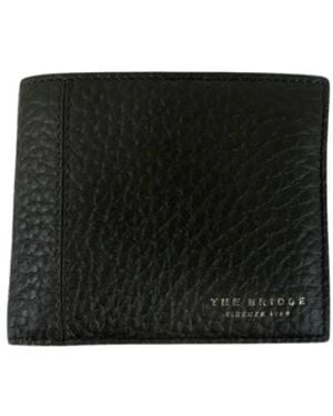 The Bridge Accessoires ,Bruin ,Leer Manfredi Bifold Portemonnee - Zwart