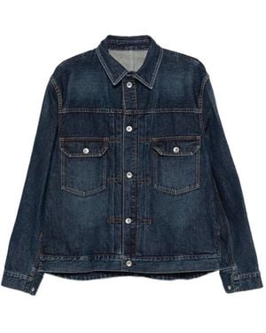 Sacai Denim Jackets - Blue