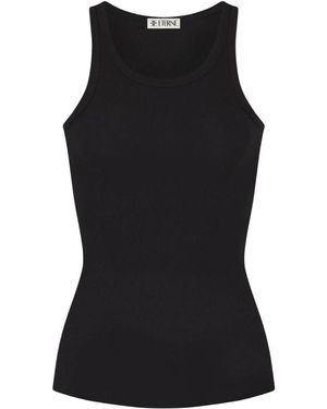 ÉTERNE Tops ,Zwart ,Katoen Sleeveless Crewneck Top