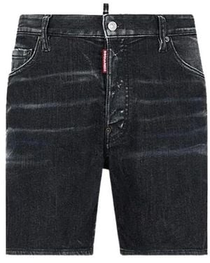 DSquared² Korte Broeken ,Zwart ,Denim Denim Shorts - Blauw