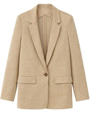 iBlues Jassen ,Katoen Straight Blazer - Naturel