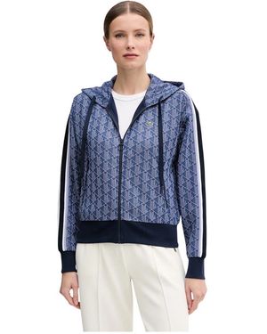 Lacoste Monogram Hoodie - Blau
