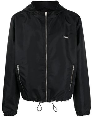 Coperni Jassen ,Zwart ,Nylon Zwarte Zipped Blouson Jas