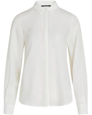 Bruuns Bazaar Seidenhemd Snow Elegant Langarm - Weiß