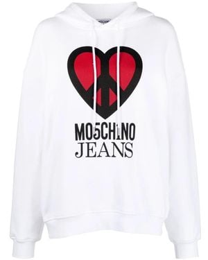 Moschino Hoodies & Sweatvesten ,Wit ,4001 Fantasia Sweatshirt
