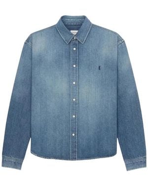 Saint Laurent Denim Shirts - Blue