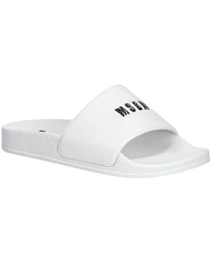 MSGM Sliders - Blanc