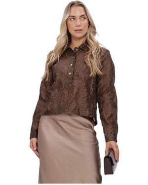 Minus Overhemden ,Bruin Blouses Msmilina Blouse