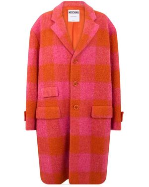 Moschino Single-Breasted Coats - Red