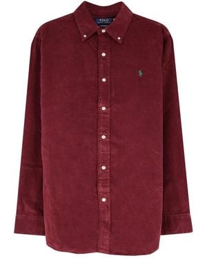 Polo Ralph Lauren Custom Fit Katoenen Oxford Shirt - Paars