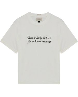 Roy Rogers Tops ,Wit ,Katoen Crew Neck Cotton Jersey T-Shirt