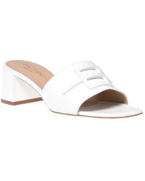 Baldinini Schoenen ,Wit ,Leer Slipper - Metallic