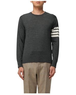 Thom Browne Round-Neck Knitwear - Gris