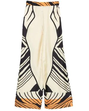 Raquel Diniz Wide Trousers - Natural