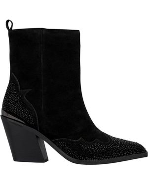 Alma En Pena. Cowboy & Biker Boots - Black