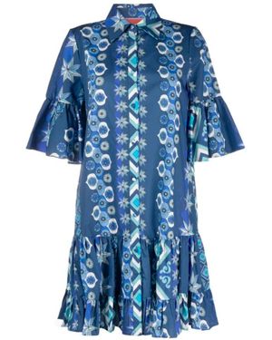 La DoubleJ Kleedjes ,Blauw ,Katoen Middellange Jurk