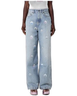 Fiorucci Jeans ,Blauw ,Katoen Poodle-Print Jeans