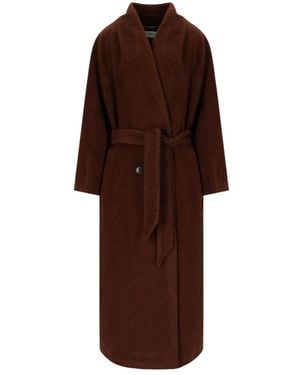 Marella Belted Coats - Marron