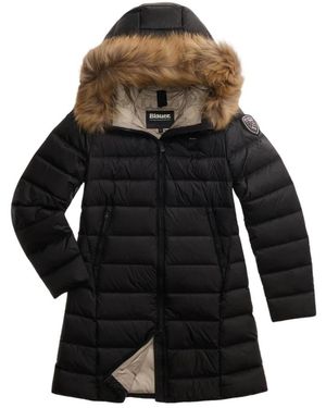 Blauer Jassen ,Zwart ,Leer Kristin Long Down Jacket