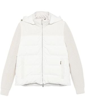 Moorer Ecru Allori Stilvolle Jacke - Weiß