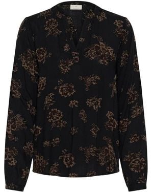 Kaffe Overhemden ,Zwart ,Kajalie Bbb Blouse