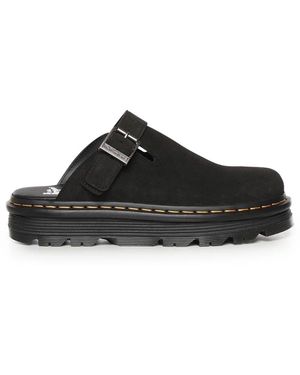 Dr. Martens Schoenen ,Zwart ,Suède Suede Platform Mules