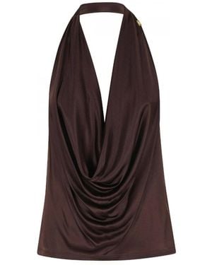 Elisabetta Franchi Sleeveless Tops - Brown