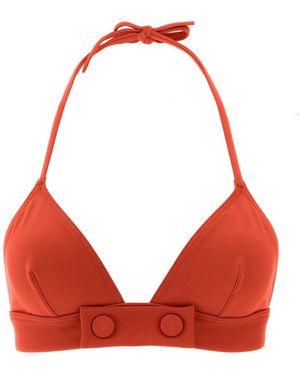Eres Badmode ,Oranje ,Tweed Bord Triangle Bikini Top - Rood