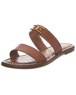 Sam Edelman Low-Profile Leder Slide - Braun