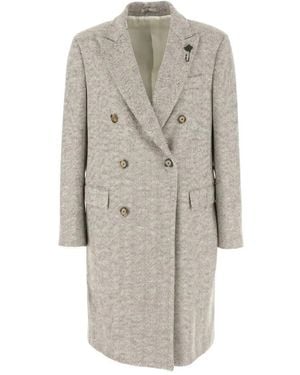 Lardini Double-Breasted Coats - Gris