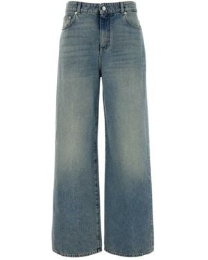 McQueen Wide Leg Jeans - Blauw